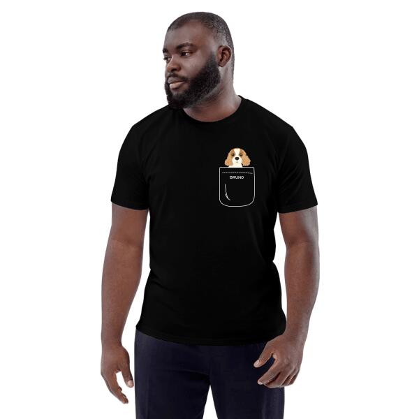 Unisex Bio T-Shirt - Dein Hund in der Tasche - Personalisierbar