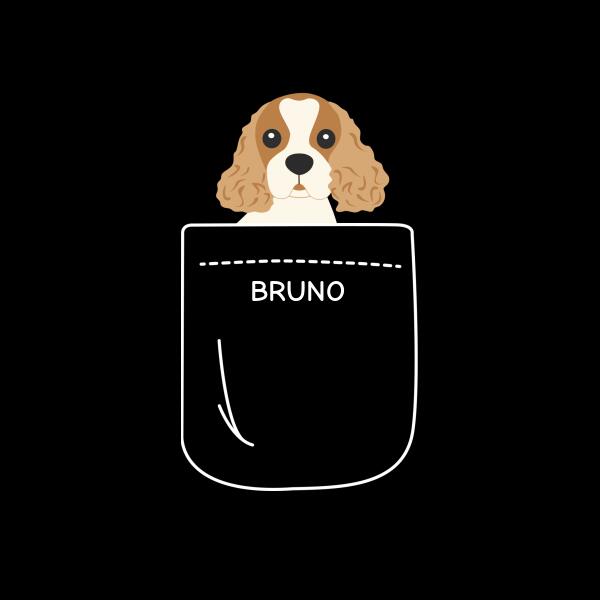 Niedlicher Hund in Tasche - Bio T-Shirt Damen Fitted - Personalisierbar