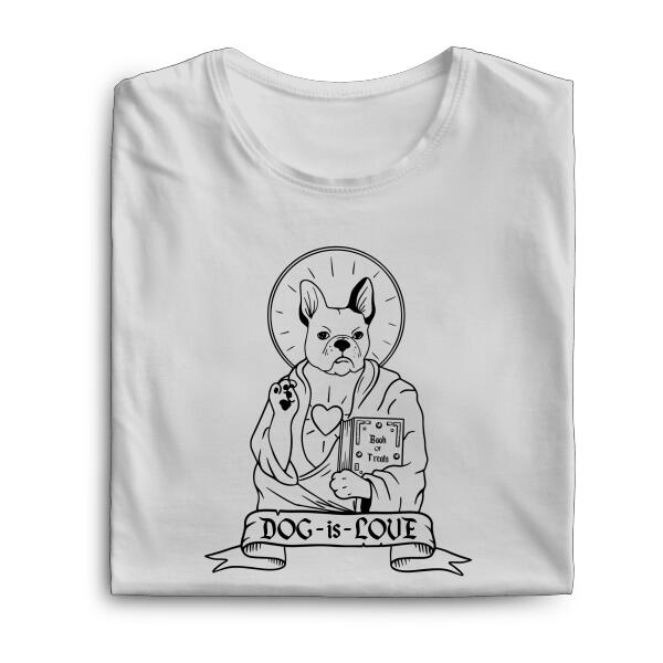Unisex Bio T-Shirt - DOG is LOVE - Personalisierbar