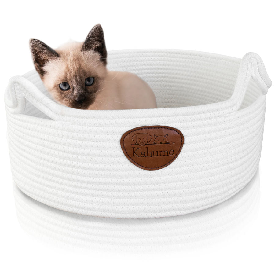 Eco cat basket made from natural cotton