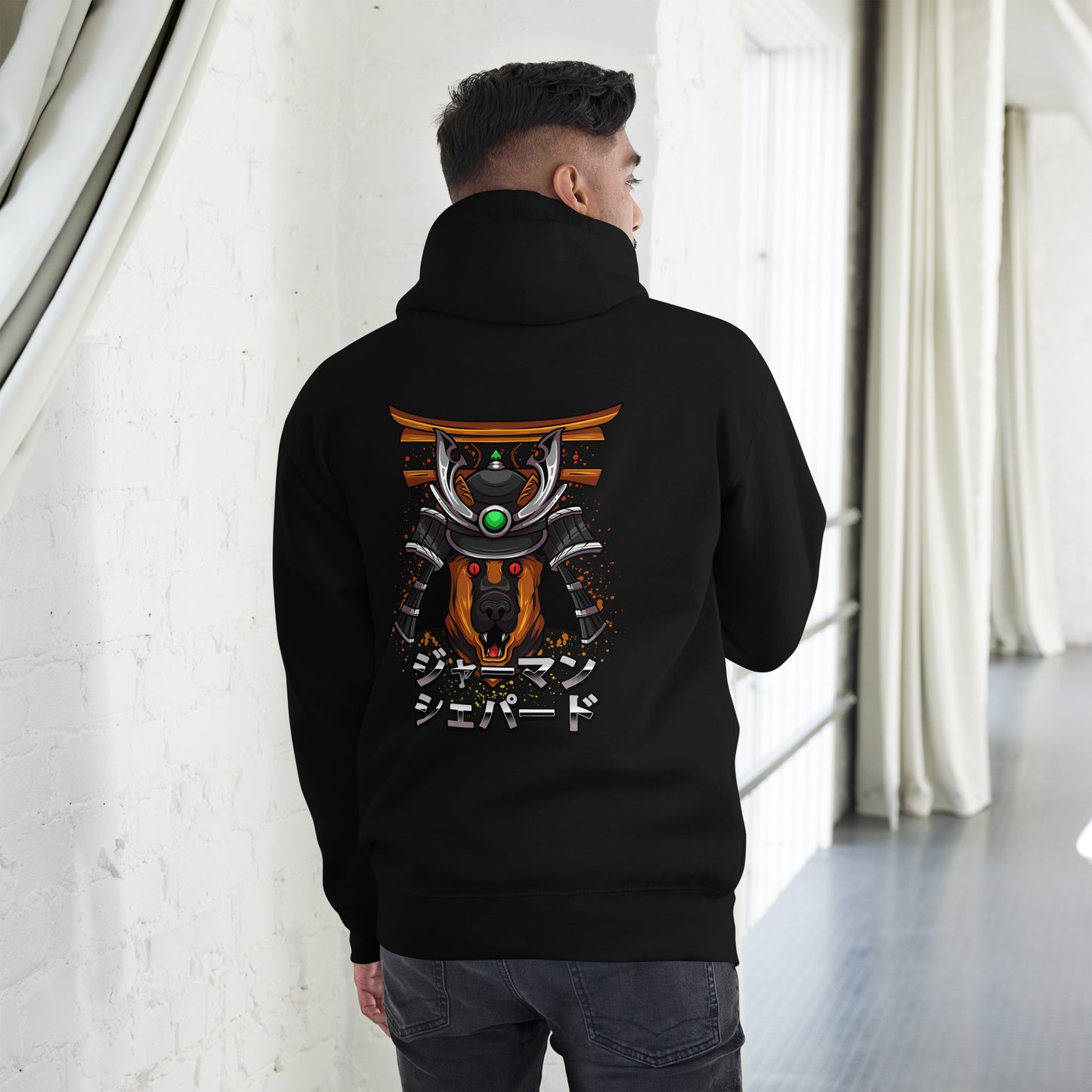Deutscher Schäferhund Samurai - Unisex Kapuzenpullover