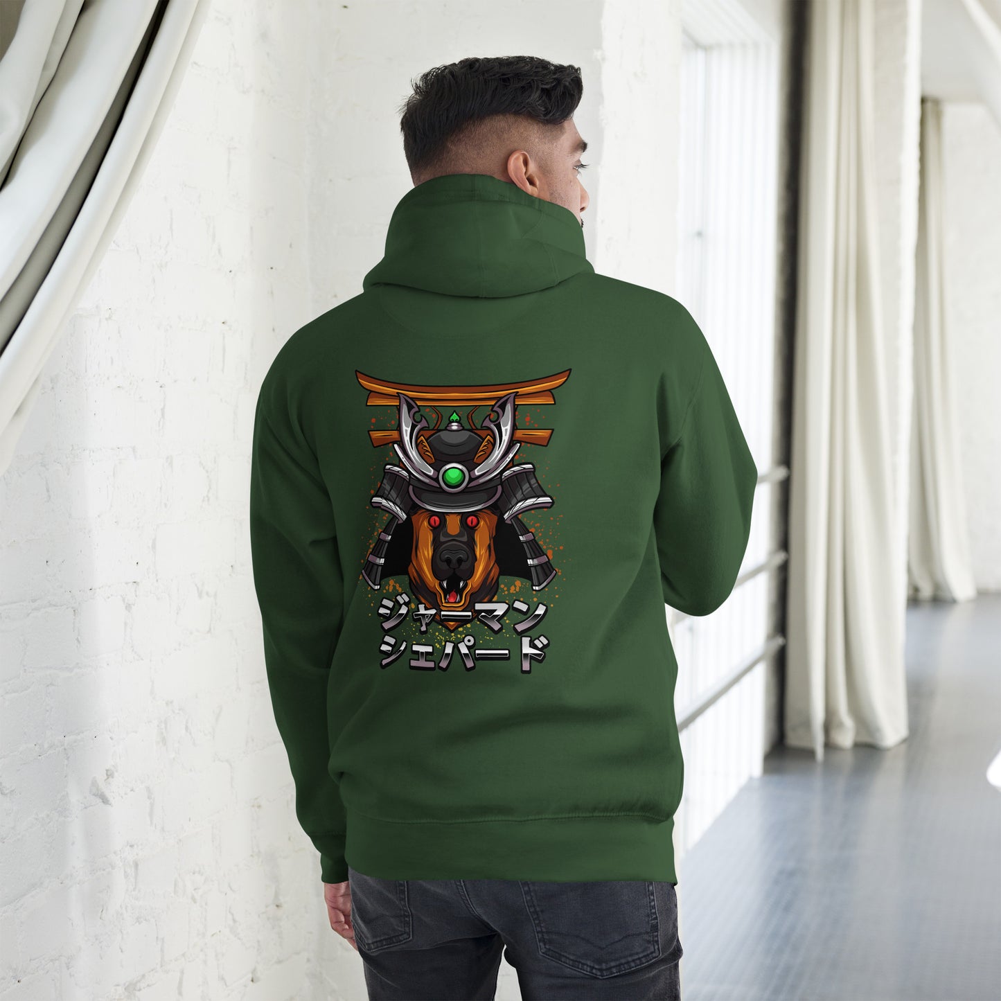 Deutscher Schäferhund Samurai - Unisex Kapuzenpullover