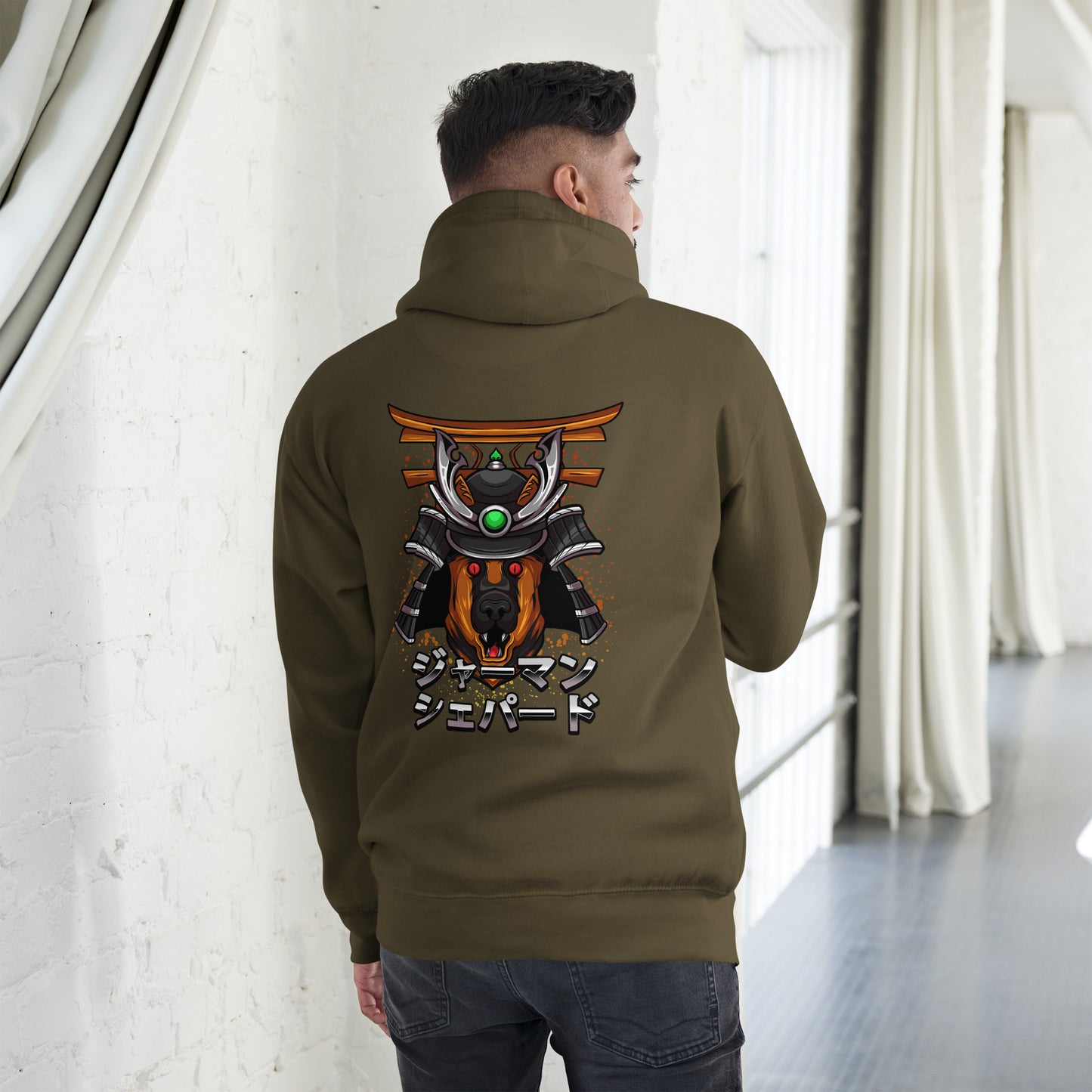 Deutscher Schäferhund Samurai - Unisex Kapuzenpullover