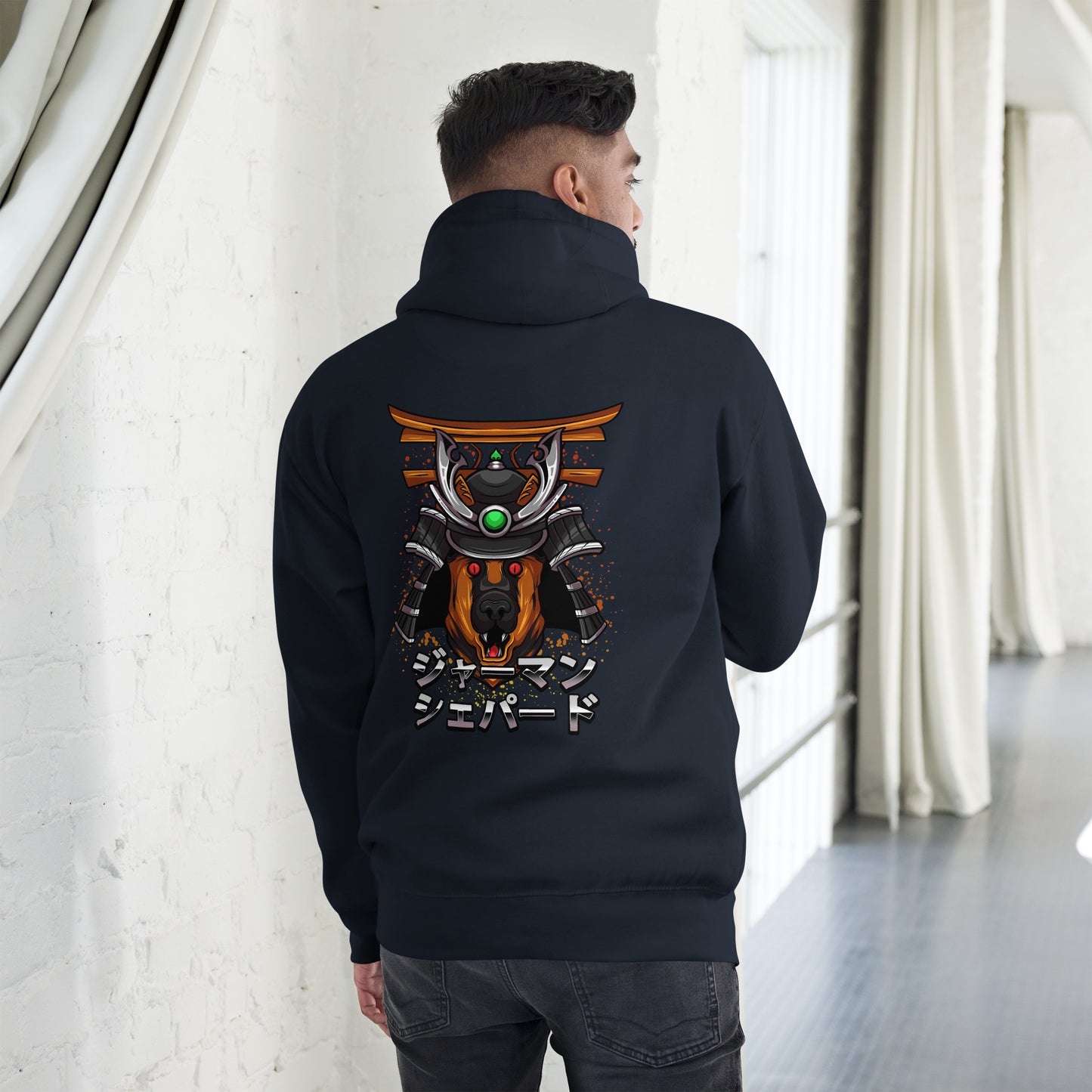 Deutscher Schäferhund Samurai - Unisex Kapuzenpullover