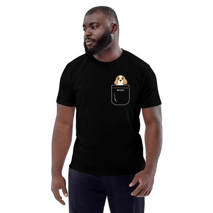 Unisex Bio T-Shirt - Dein Hund in der Tasche - Personalisierbar