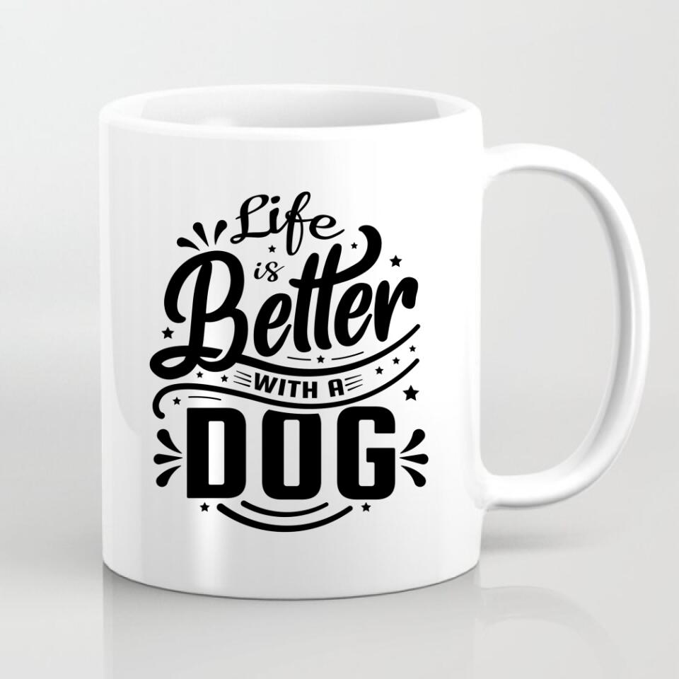 Personalized Mug - Boy/Girl with Dog in Arms
