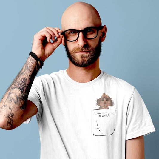 Unisex Bio T-Shirt - Dein Hund in der Tasche - Personalisierbar