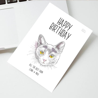 <tc>Happy Birthday Postcard with you cat - Customizable</tc>